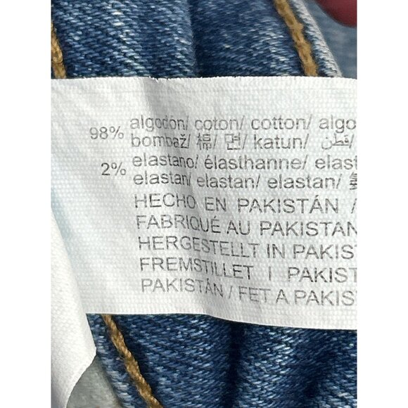 Zara Jeans Womens 6 Blue Denim Straight Skinny Split Ankle High Rise - Picture 6 of 10